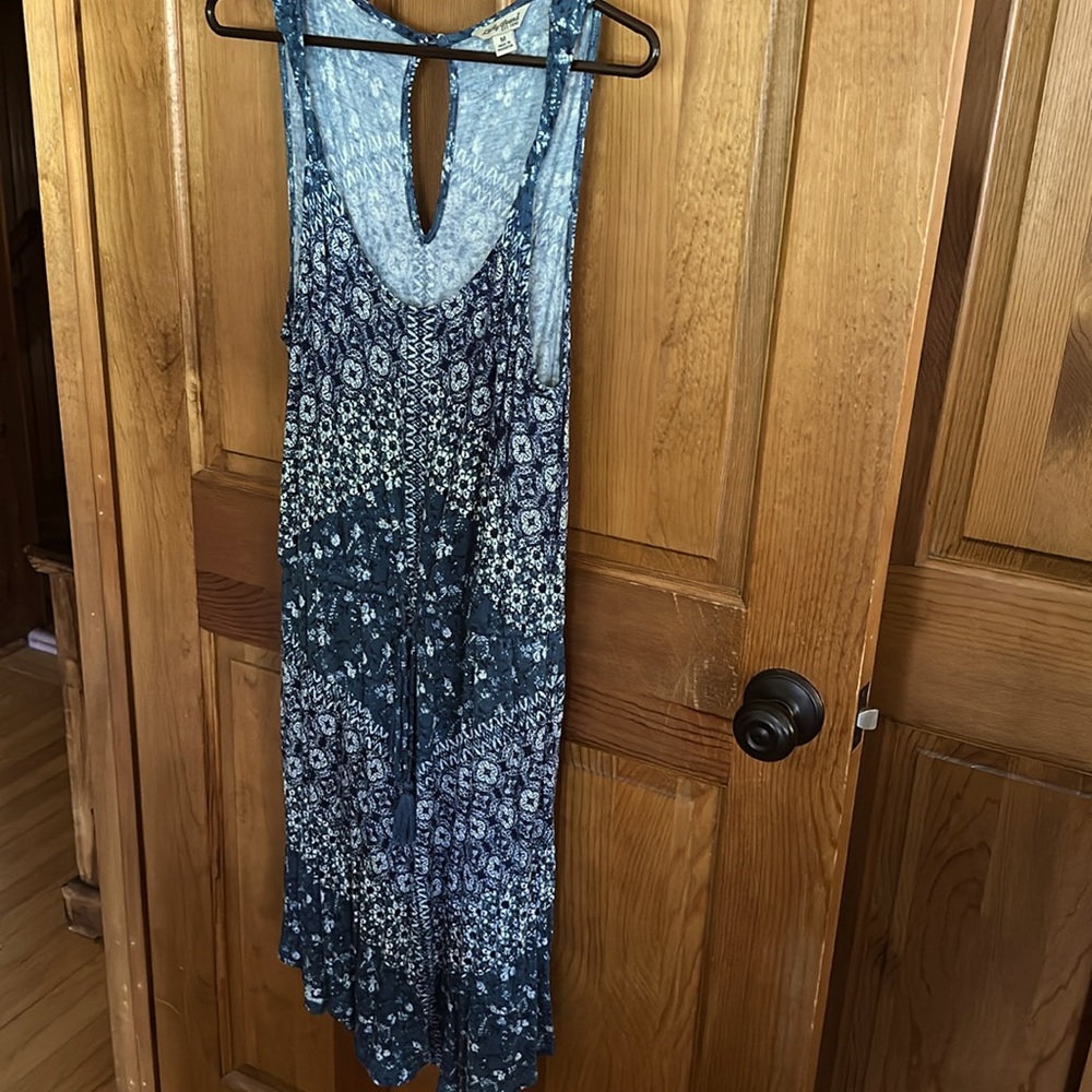 Lucky Brand Blue and White Midi Dress